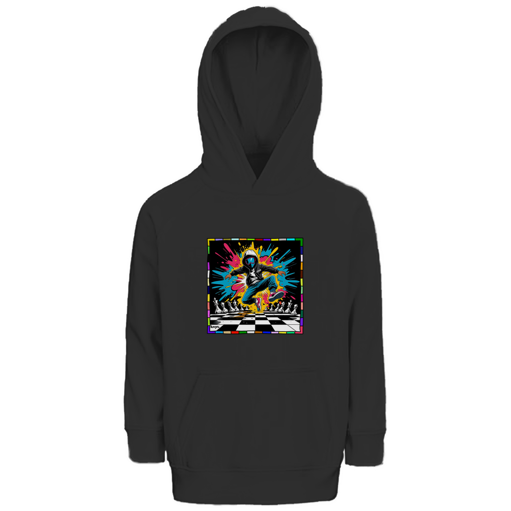Kinder Premium Bio Hoodie Chess Splash
