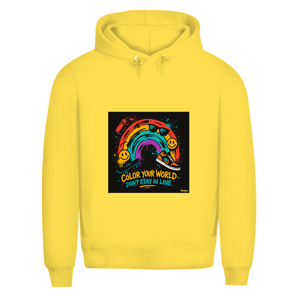 Herren Premium Bio Hoodie Color Your World