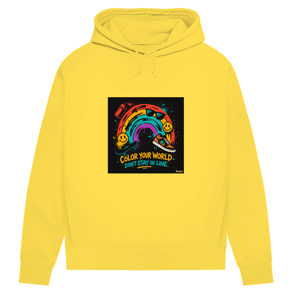 Damen Premium Bio Hoodie Color Your World