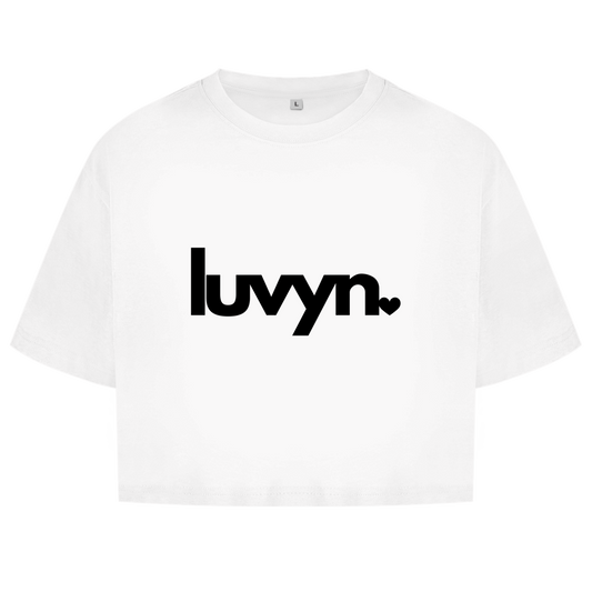 Damen Short Oversize Crop Top LUVYN BLACK