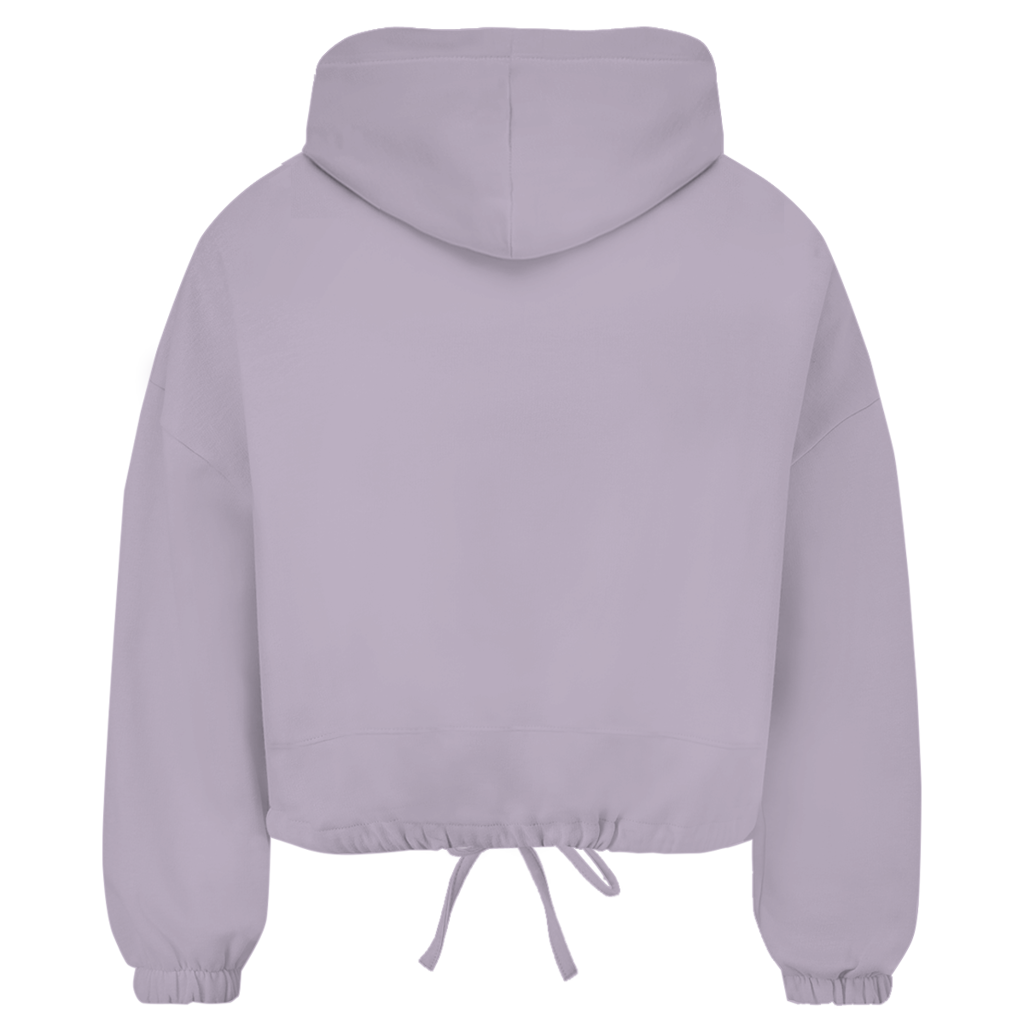 Damen Premium Cropped Oversize Hoodie LUVYN BLACK
