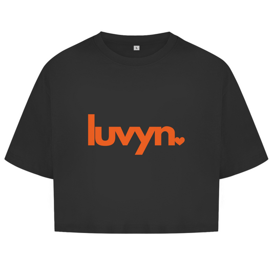 Damen Oversize Crop Top LUVYN ORANGE