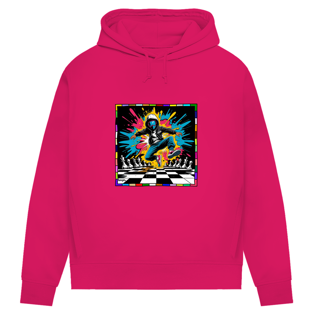 Damen Premium Bio Hoodie Chess Splash