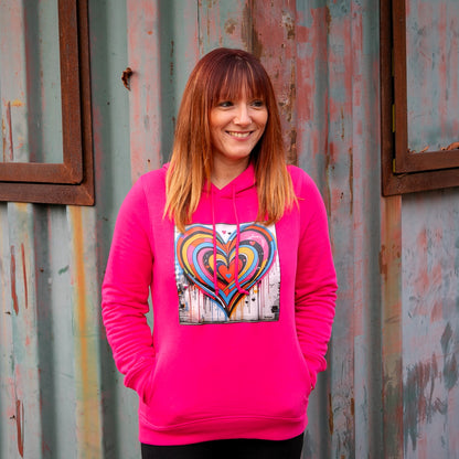 Damen Premium Bio Hoodie Heartcore