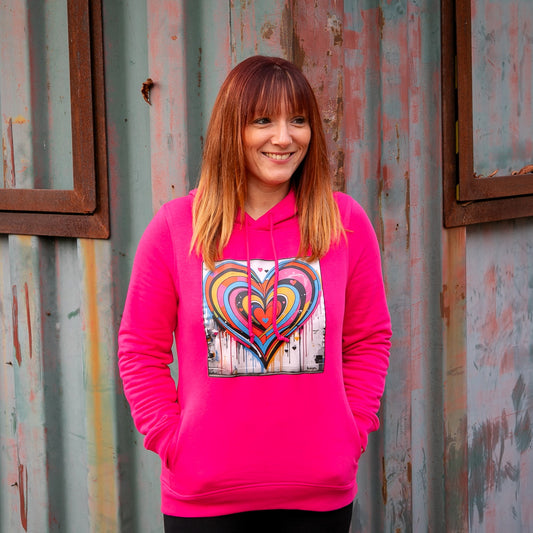 Damen Premium Bio Hoodie Heartcore