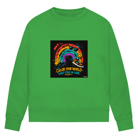Damen Premium Bio Sweatshirt Color Your World