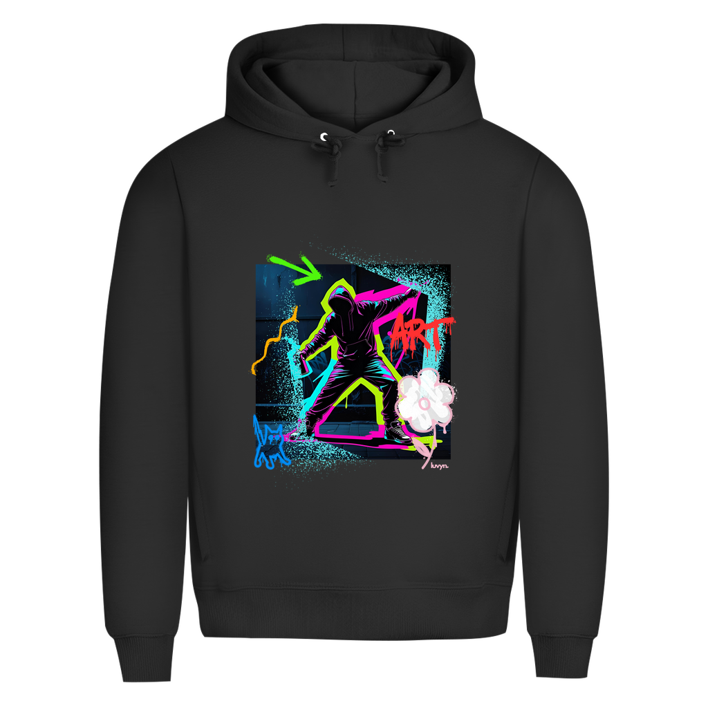 Herren Premium Bio Hoodie Graffiti Guy