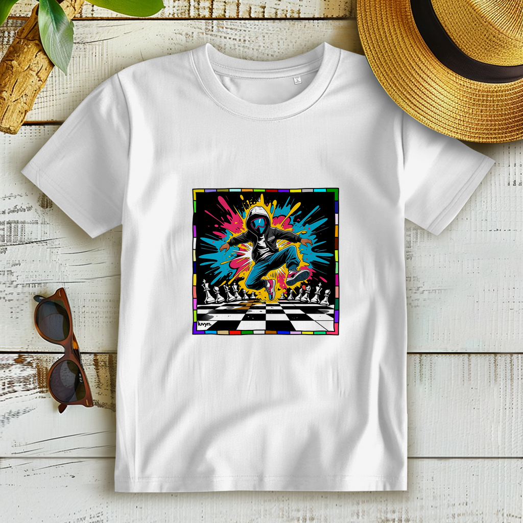 Damen Premium Bio T-Shirt Chess Splash