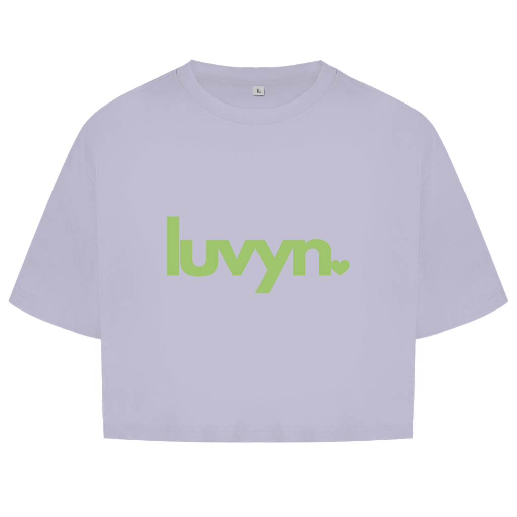 Damen Oversize Crop Top LUVYN LIME