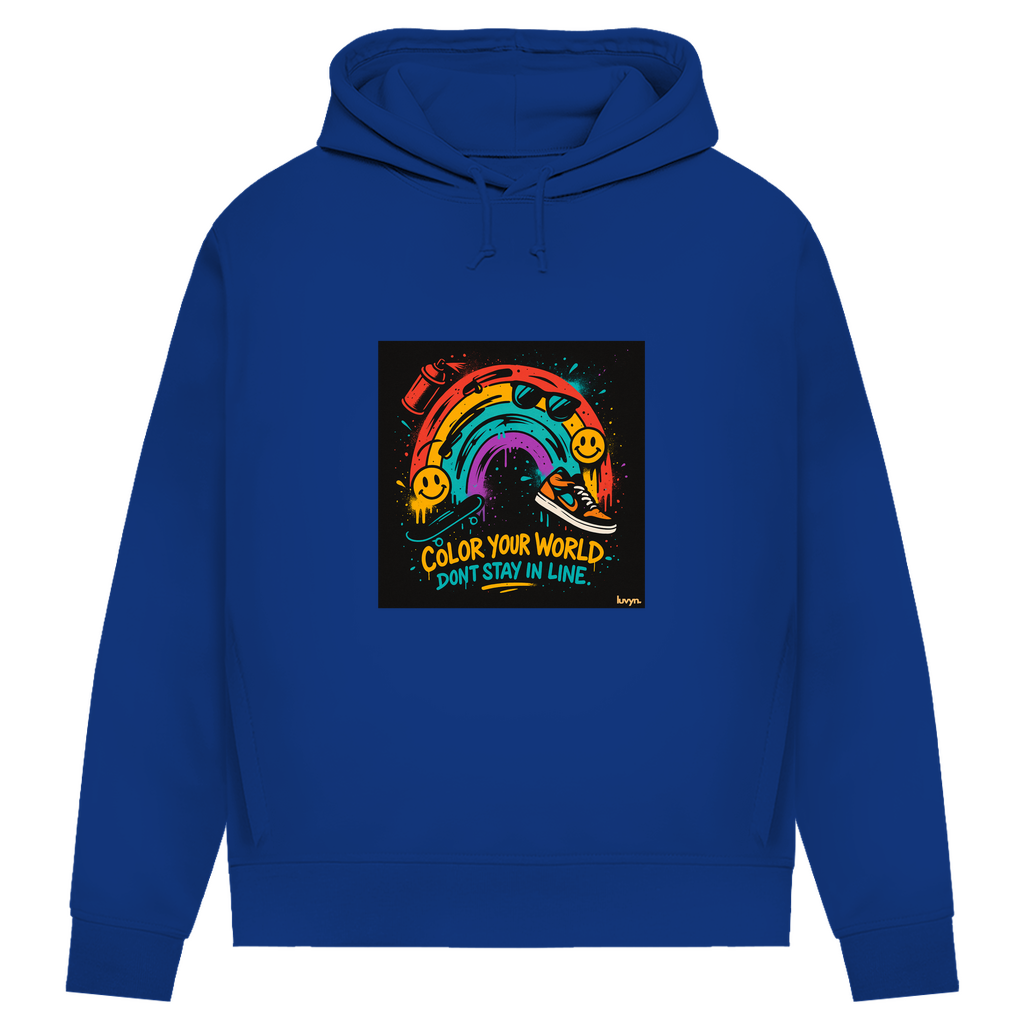 Damen Premium Bio Hoodie Color Your World