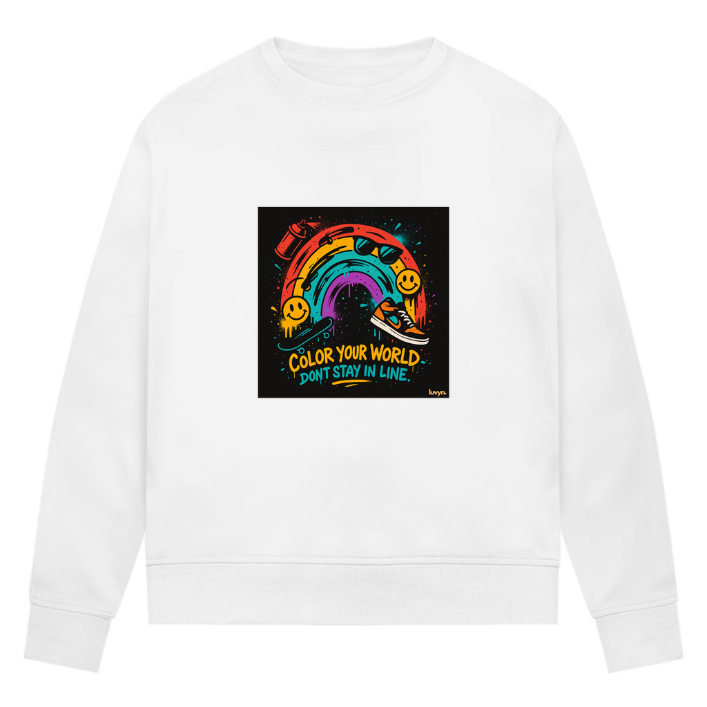 Damen Premium Bio Sweatshirt Color Your World