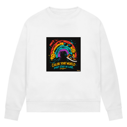 Damen Premium Bio Sweatshirt Color Your World
