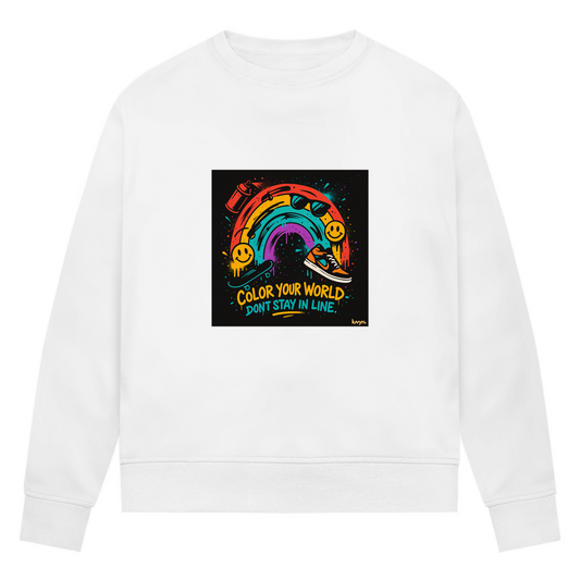 Damen Premium Bio Sweatshirt Color Your World