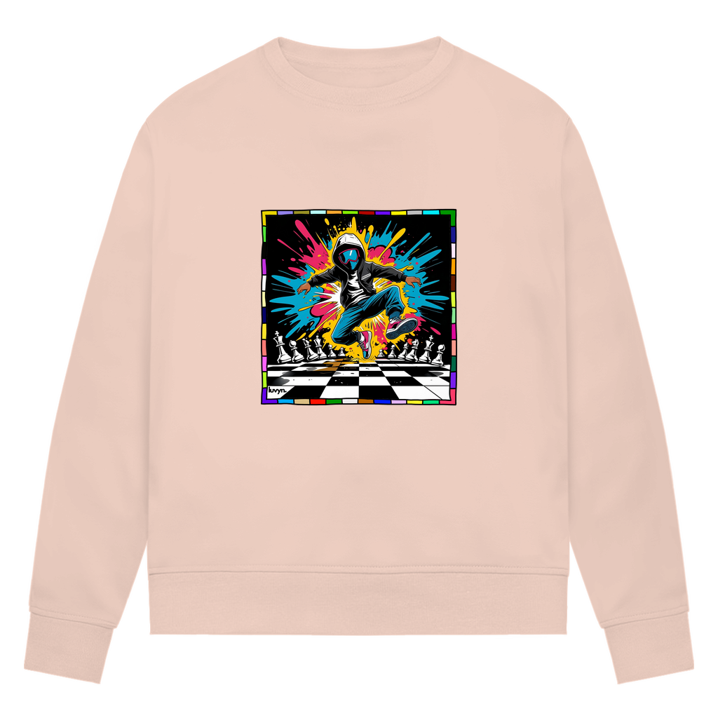 Damen Premium Bio Sweatshirt Chess Splash