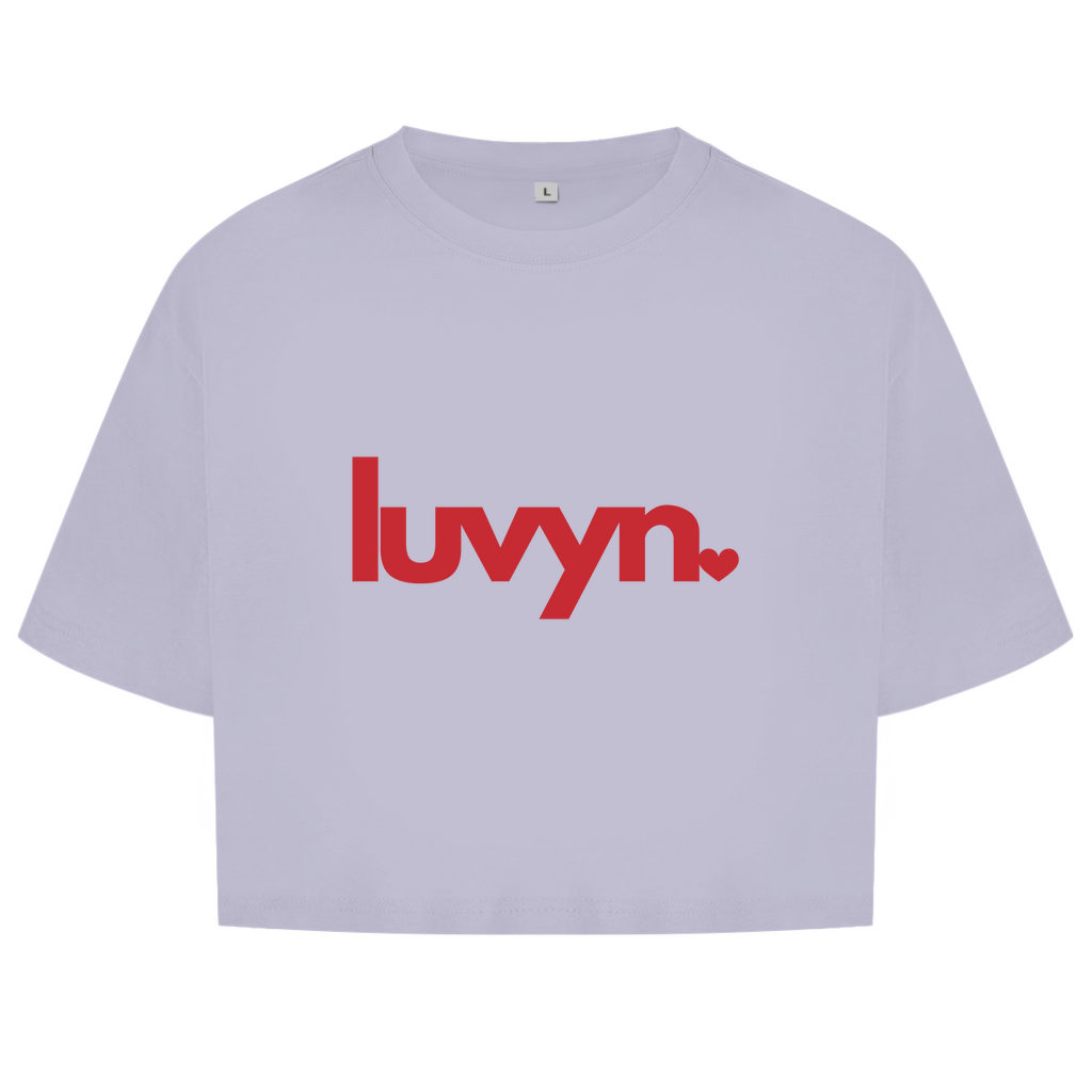 Damen Oversize Crop Top LUVYN RED