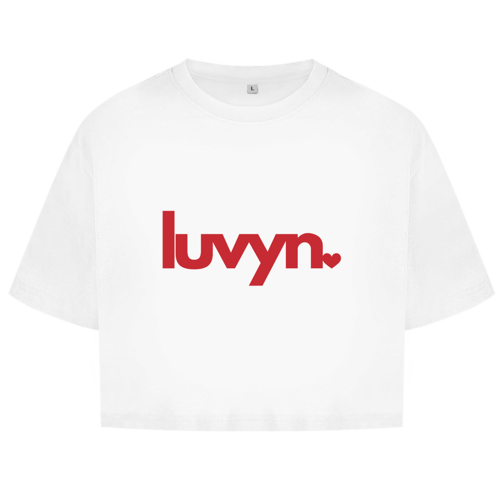 Damen Oversize Crop Top LUVYN RED