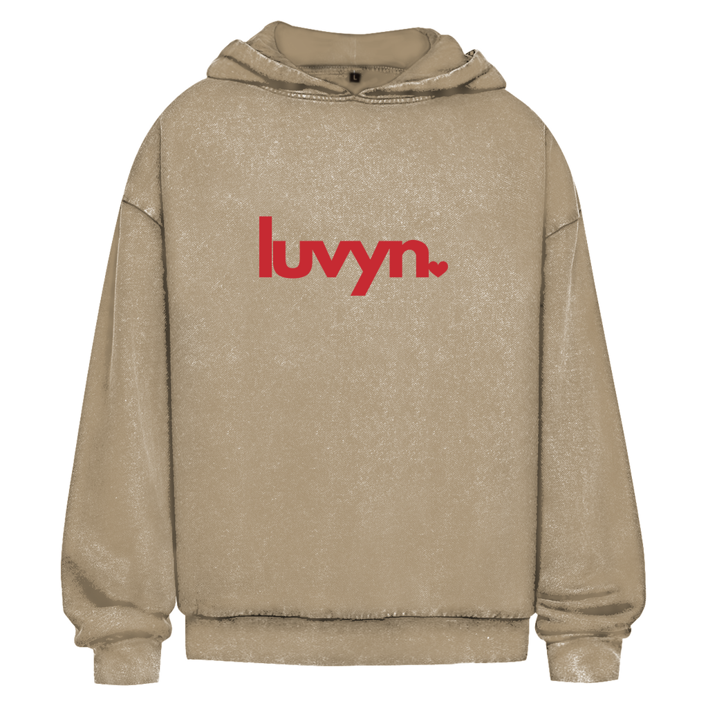 Oversize Washed Hoodie LUVYN RED