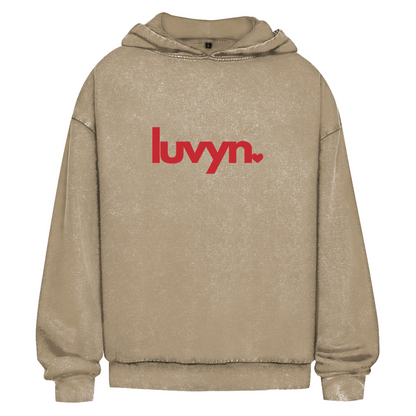 Oversize Washed Hoodie LUVYN RED