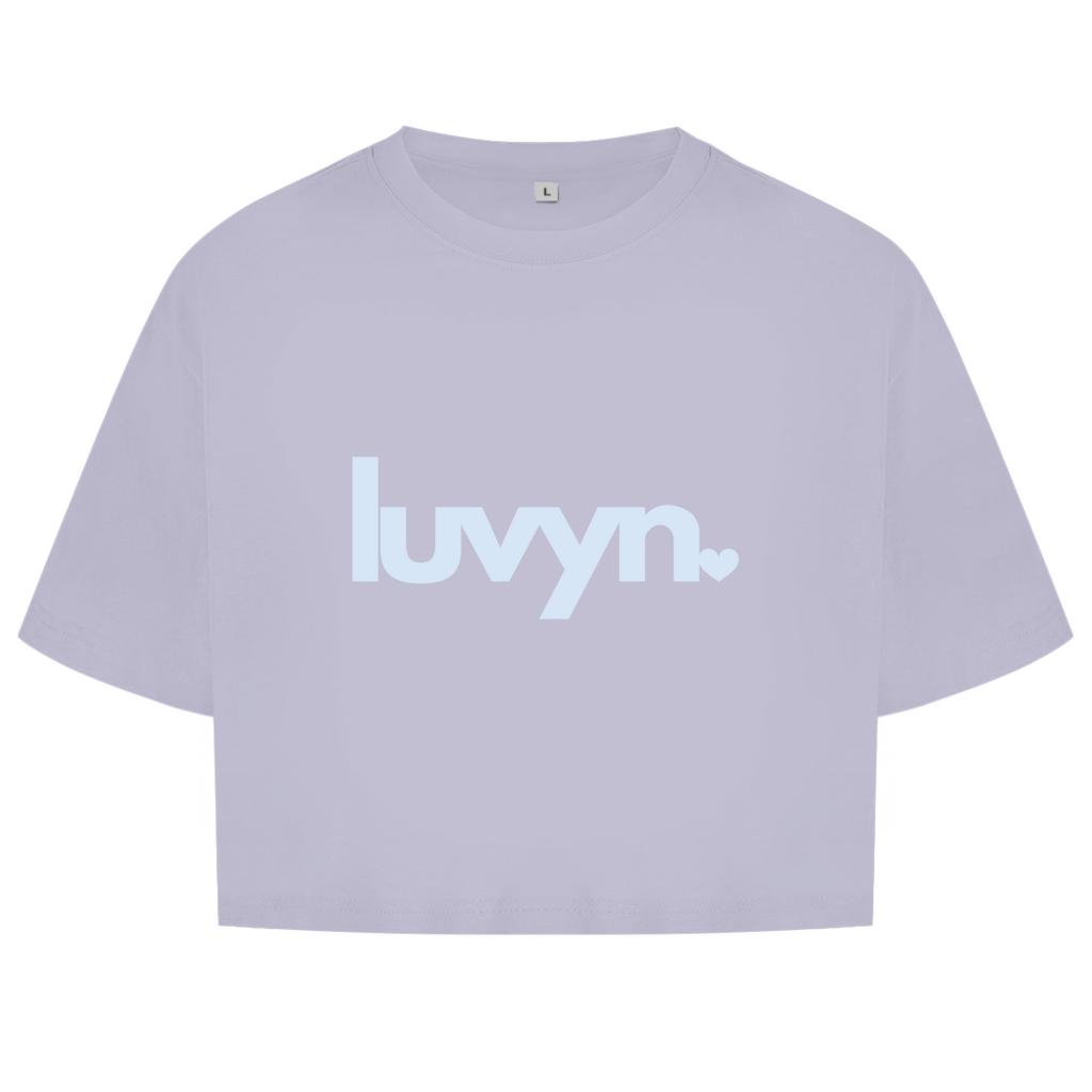 Damen Oversize Crop Top LUVYN BLUE