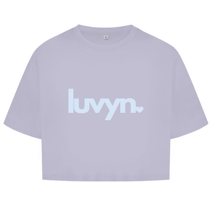Damen Oversize Crop Top LUVYN BLUE