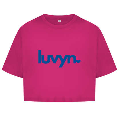 Damen Oversize Crop Top LUVYN ROYAL