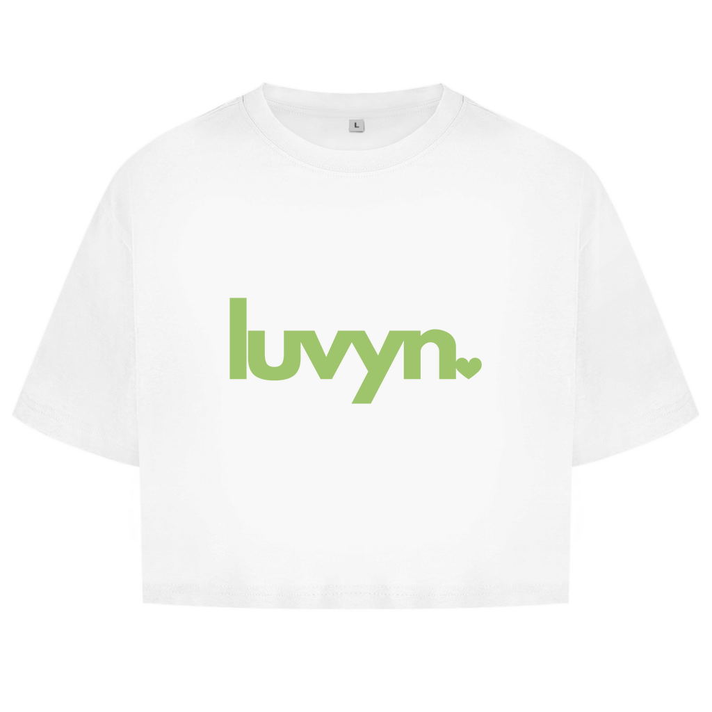 Damen Oversize Crop Top LUVYN LIME
