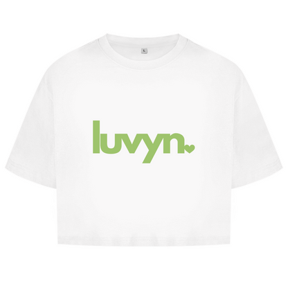 Damen Oversize Crop Top LUVYN LIME