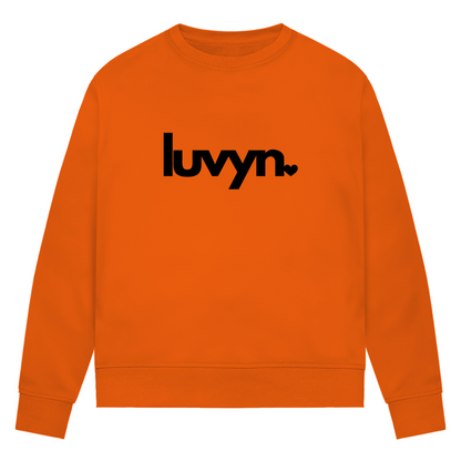 Damen Premium Bio Sweatshirt LUVYN BLACK