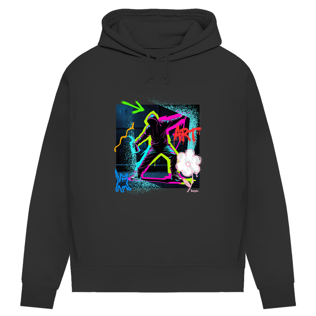 Damen Premium Bio Hoodie Graffiti Guy