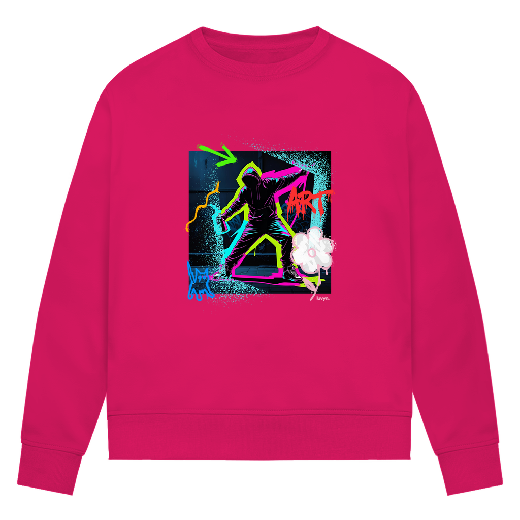 Damen Premium Bio Sweatshirt Graffiti Guy