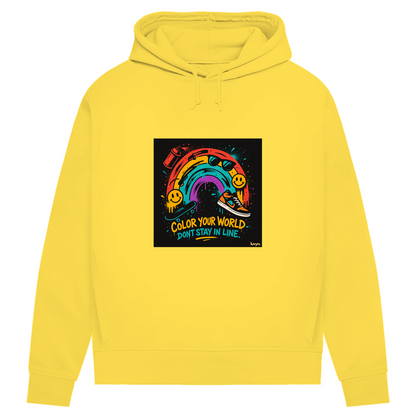 Damen Premium Bio Hoodie Color Your World