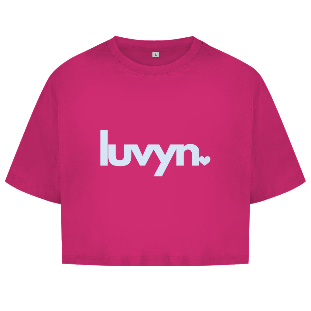 Damen Oversize Crop Top LUVYN BLUE