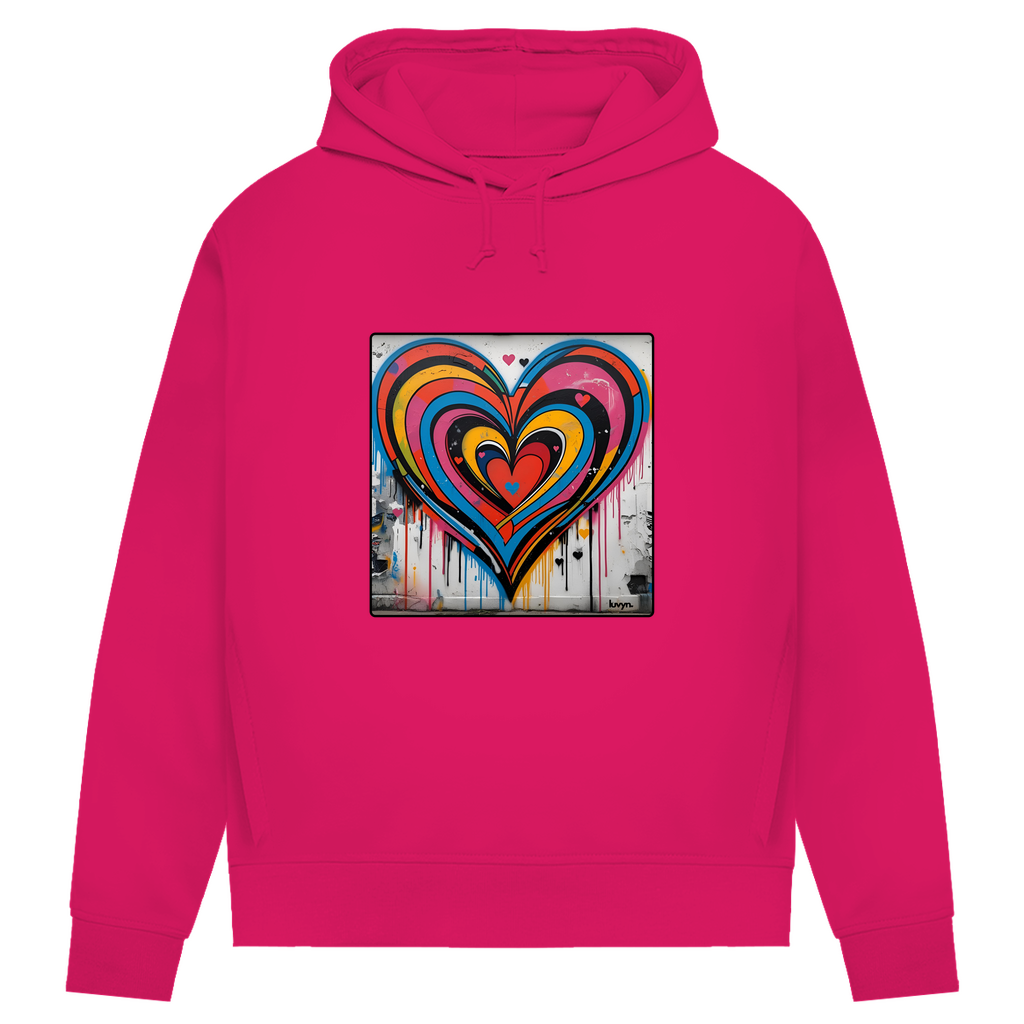 Damen Premium Bio Hoodie Heartcore