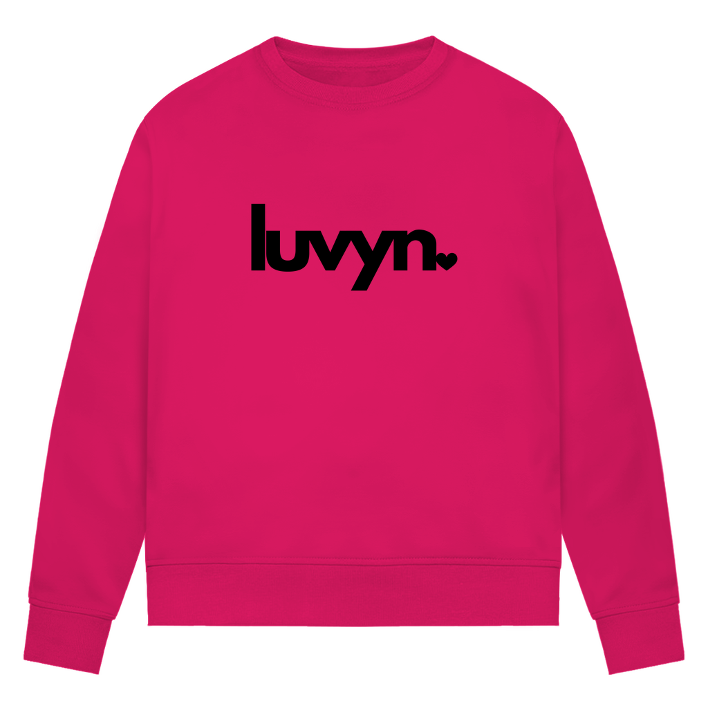 Damen Premium Bio Sweatshirt LUVYN BLACK