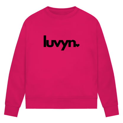 Damen Premium Bio Sweatshirt LUVYN BLACK