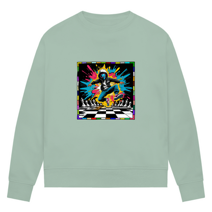 Damen Premium Bio Sweatshirt Chess Splash
