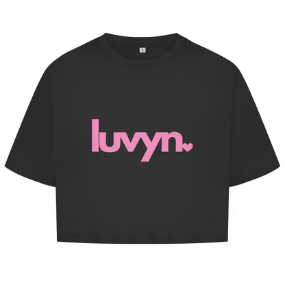 Damen Oversize Crop Top LUVYN PINK