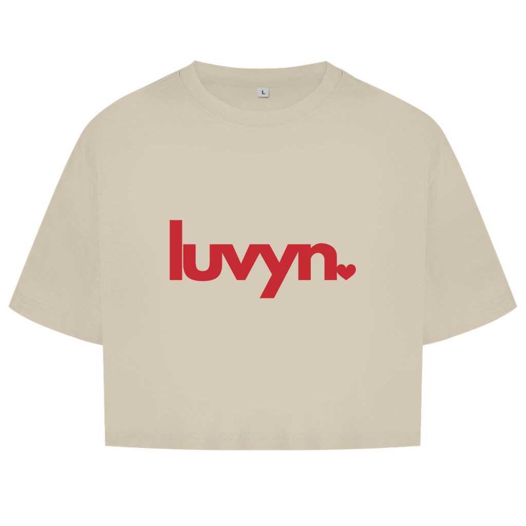 Damen Oversize Crop Top LUVYN RED