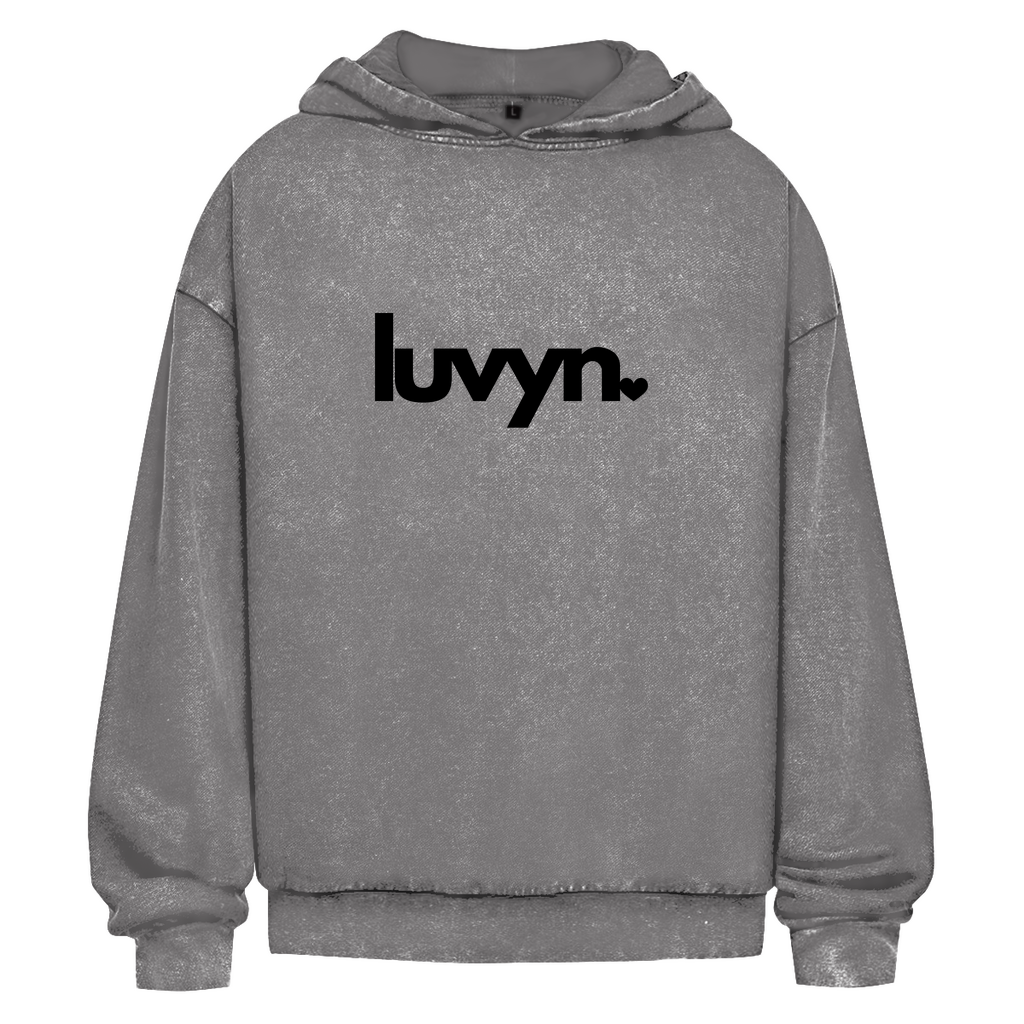 Oversize Washed Hoodie LUVYN BLACK