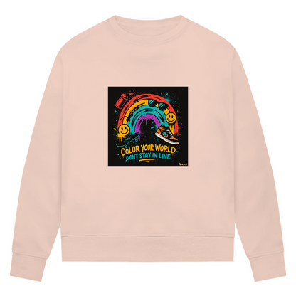 Damen Premium Bio Sweatshirt Color Your World