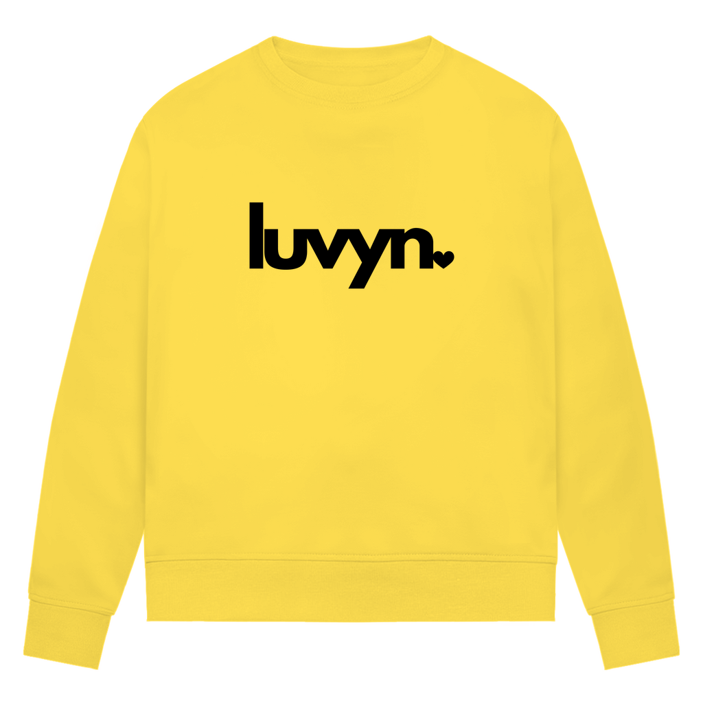 Damen Premium Bio Sweatshirt LUVYN BLACK