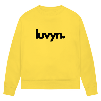 Damen Premium Bio Sweatshirt LUVYN BLACK