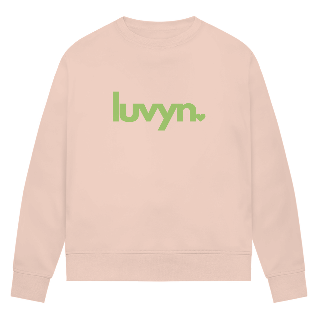 Damen Premium Bio Sweatshirt LUVYN LIME