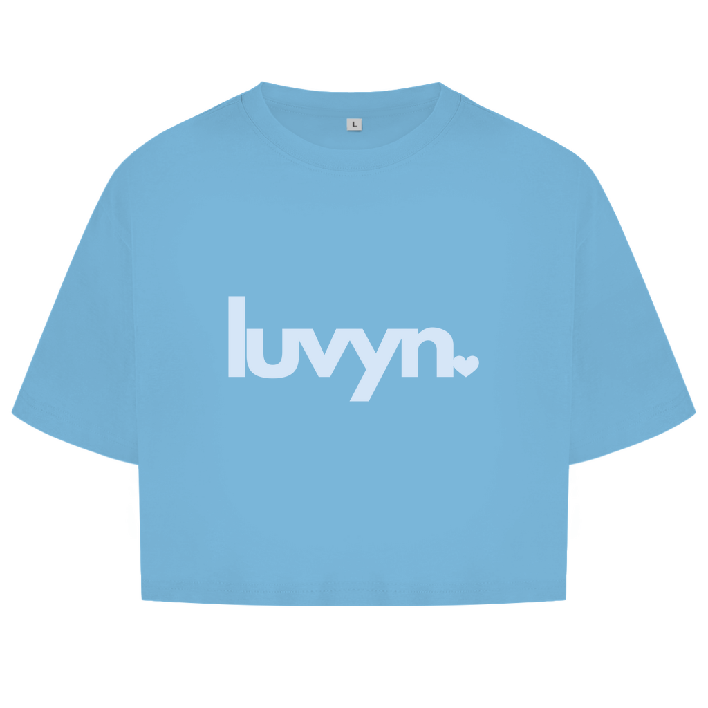 Damen Oversize Crop Top LUVYN BLUE