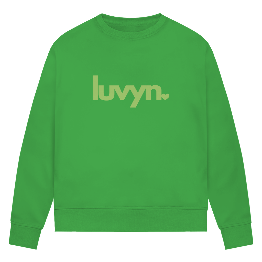 Damen Premium Bio Sweatshirt LUVYN LIME