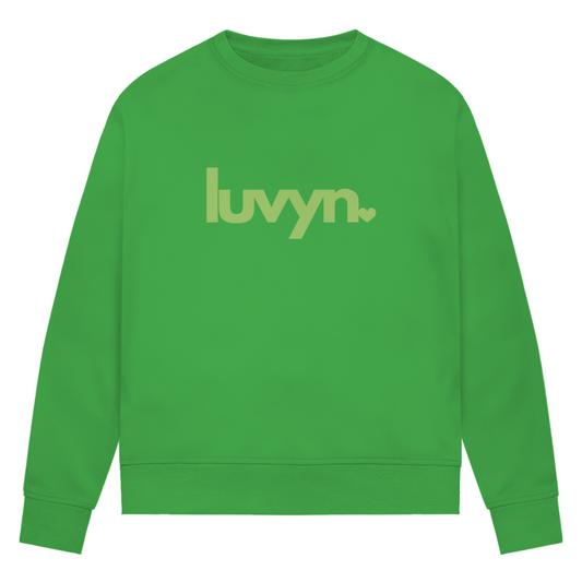 Damen Premium Bio Sweatshirt LUVYN LIME