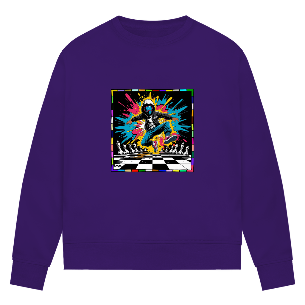 Damen Premium Bio Sweatshirt Chess Splash