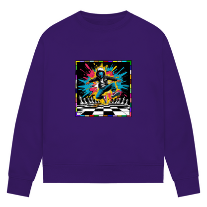 Damen Premium Bio Sweatshirt Chess Splash