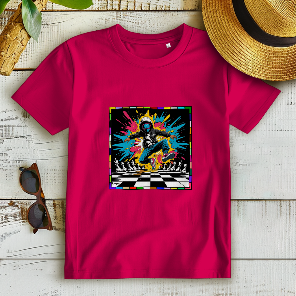 Damen Premium Bio T-Shirt Chess Splash