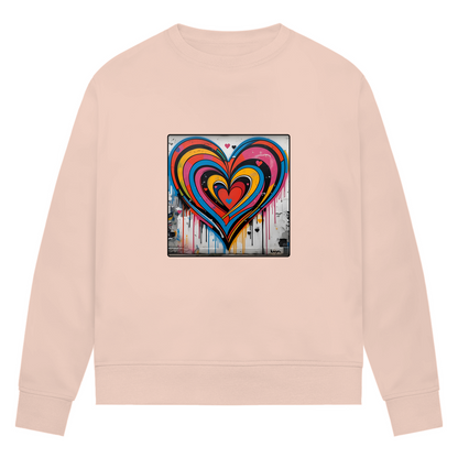 Damen Premium Bio Sweatshirt Heartcore
